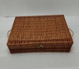 Caja Rectangular Mimbre artesanal 52x37x13 CT