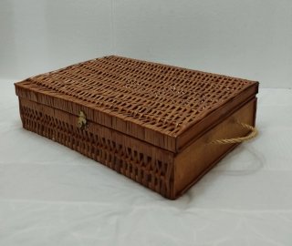 Caja Rectangular Mimbre artesanal 52x37x13 CT