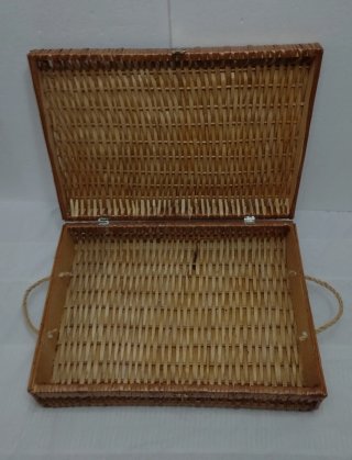 Caja Rectangular Mimbre artesanal 52x37x13 CT