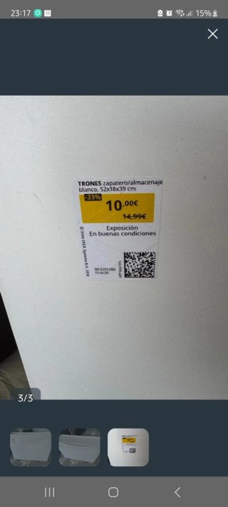 Zapatero IKEA TRONES Blanco