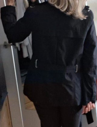 Parka ligera negra Zara Talla S