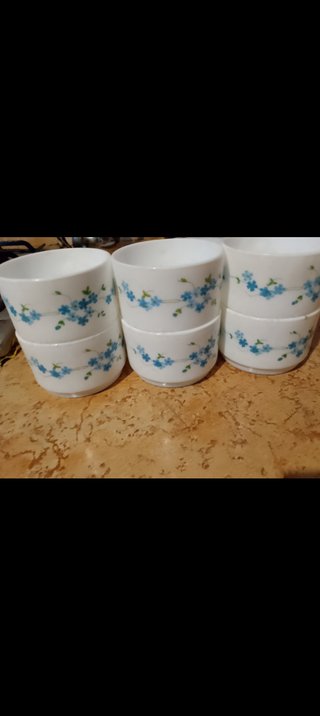 Conjunto 6 tazas diseño floral