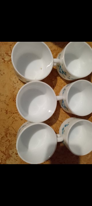 Conjunto 6 tazas diseño floral