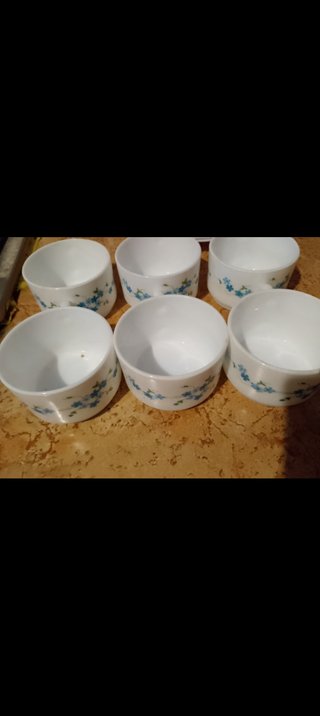 Conjunto 6 tazas diseño floral