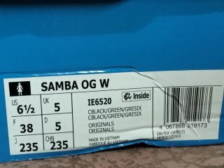 Adidas Samba OG W Scarpe Donna Nero Verde
