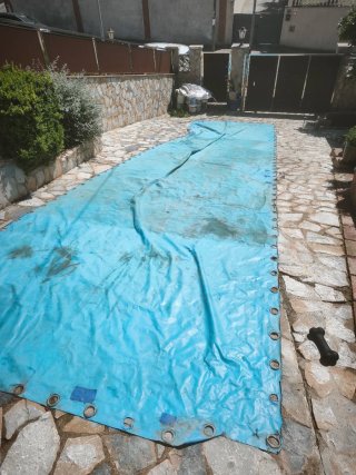 Lona de camión azul