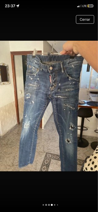 Pantalones Dsquared2 Azules Desgastados