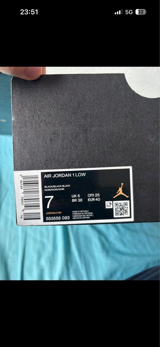 Nike Air Jordan 1 Low Negras