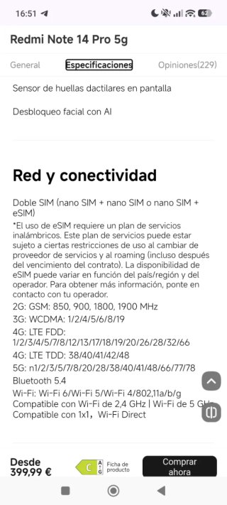 Xiaomi 14T 256GB Negro.  Precintado
