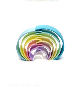 Arcoíris Dëna de silicona en colores pastel