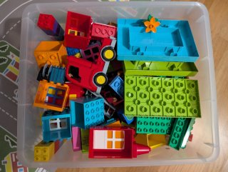 Scatola di blocchi da costruzione Lego Duplo
