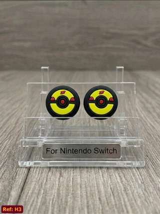 2 grips pokeball amarilla nintendo switch