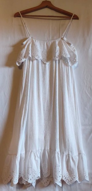 Vestido blanco Ibicenco - Tirantes
