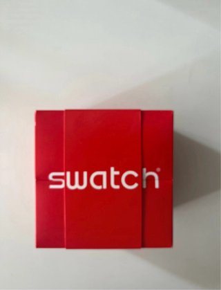 Reloj Swatch Cronógrafo Negro y Plateado