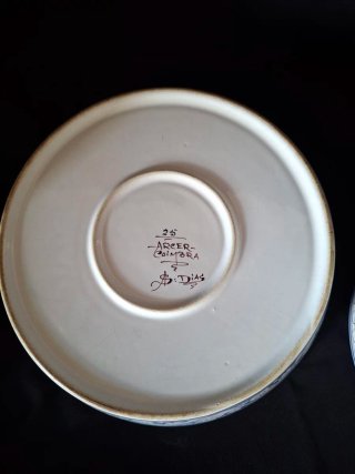 MACETERO CON PLATO CERÁMICA ARCER COIMBRA PORTUGAL
