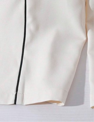 Pantalón ancho beige mujer