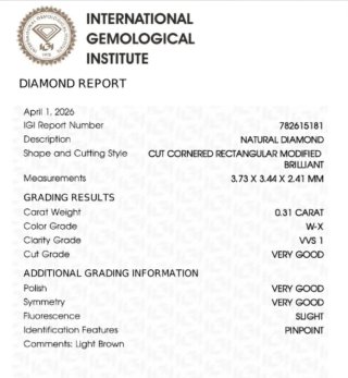 ESPECTACULAR Diamante Natural Certificado IGI