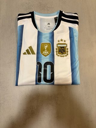 Camisola Argentina Messi Manga Comprida L