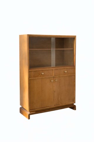 Mueble comedor de madera con vitrina Art Déco