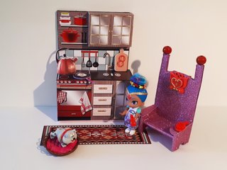 Cocina Muñeca Shine y Perro Spike