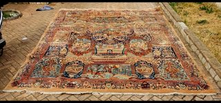 Tappeto Persiano Kashan Figurativo 385x300