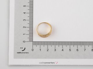 anillo oro 18k con piedra con circonita