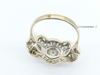 anillo oro 18k con piedra con diamante