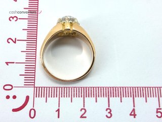 anillo oro 18k con piedra con circonita