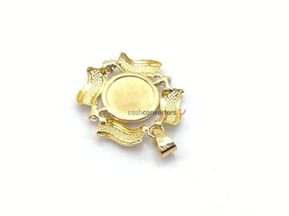 colgante oro 18k con piedra con circonita