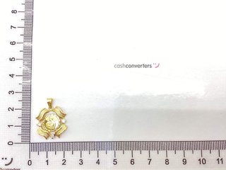 colgante oro 18k con piedra con circonita