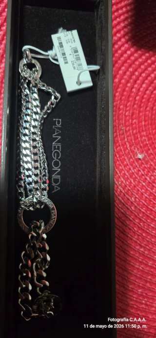 Pulsera Pianegonda  Plata. Con Diseños