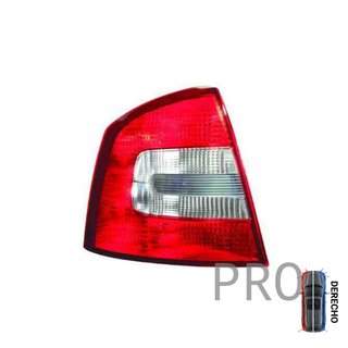 Piloto Trasero Sin Portalámparas Blanco Rojo - Derecho - Skoda OCTAVIA 4P (2008-2013)