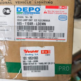 FARO DERECHO SKODA OCTAVIA NUEVO 10119531003