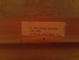 Quadro cavalli stile Delacroix