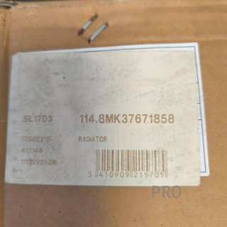 RADIADOR FIAT PUNTO NUEVO 1148MK376718581V