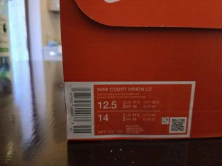 Nike Court Vision Bianche/Nere Taglia 47