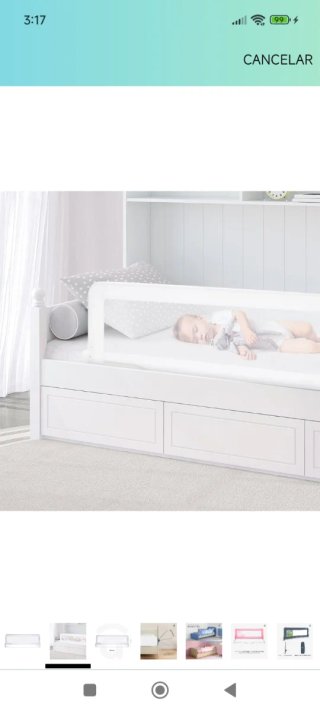 Barrera Cama Asalvo 150cm Blanco
