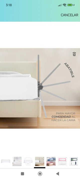 Barrera Cama Asalvo 150cm Blanco