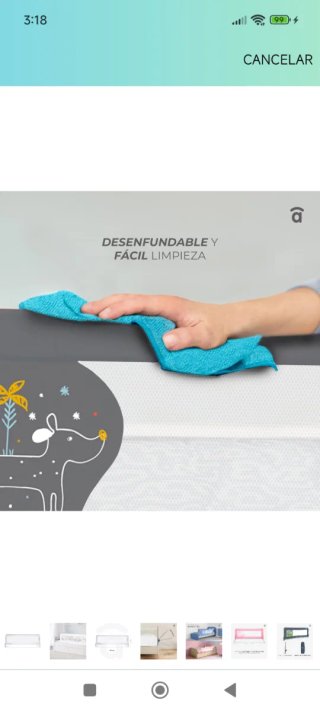 Barrera Cama Asalvo 150cm Blanco