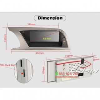 RADIO NAVEGADOR DVD GPS 7” TÁCTIL 2DIN PARA AUDI
