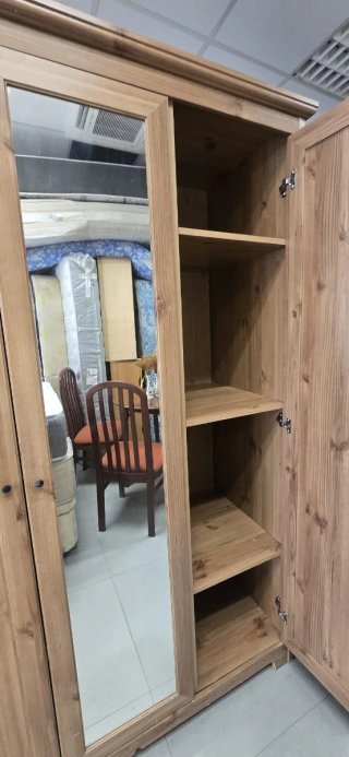 Armario 3 puertas madera con espejos