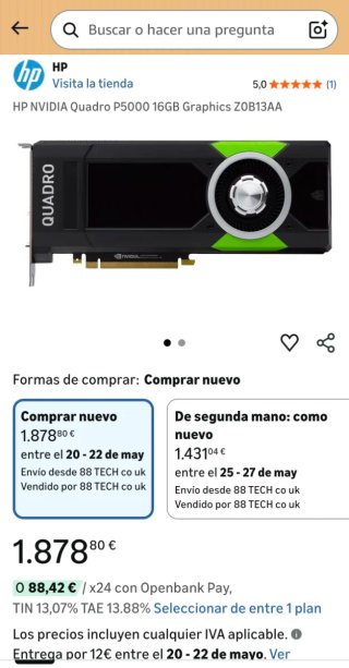 Nvidia Quadro P5000 16GB