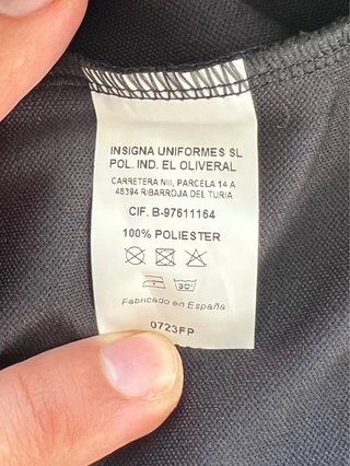 Camiseta térmica negra cuello alto talla L