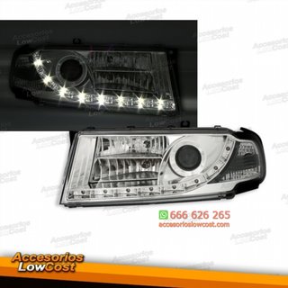 FAROS LUZ DIURNA  OCTAVIA 01-04. FONDO CROMO.