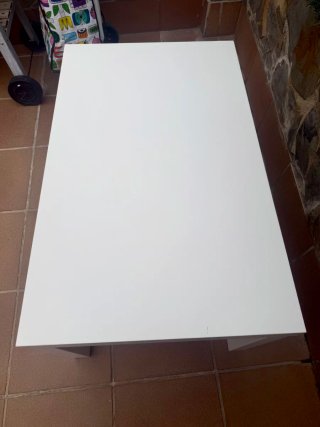 Mesa centro blanca 90x55 cm