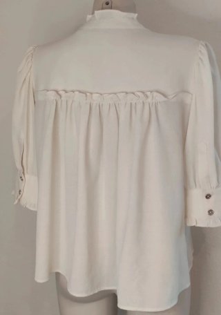 Blusa Tommy Hilfiger blanca hueso Elegante .