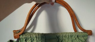 Borsa donna verde con applicazioni