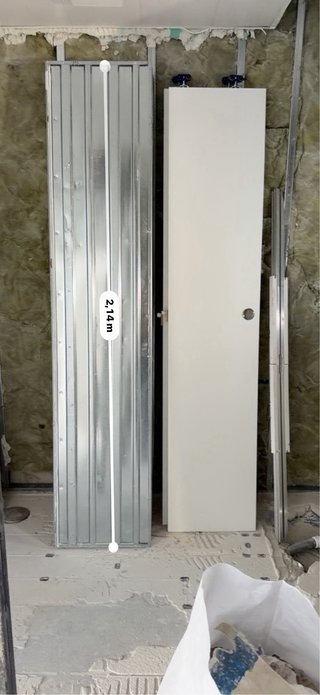 Puerta corredera blanca lisa 2 cuerpos