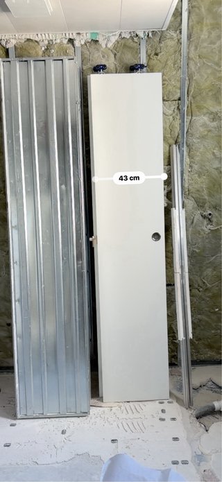 Puerta corredera blanca lisa 2 cuerpos