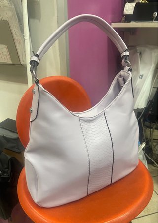 Borsa a spalla donna glicine con zip
